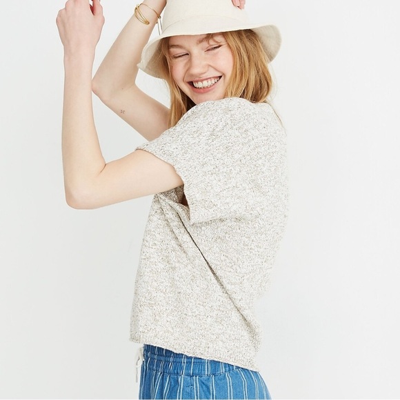 Madewell Cream V-Neck Sweater - Picture 2 of 14